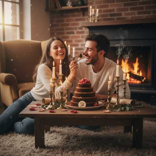 SPICY 54 scented candles and Moment Truffle Delicious Cake for couples’ romantic evening