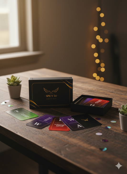 SPICY 54 Game of Guts and Spicy Rolling Dice adult card games for couples and friends